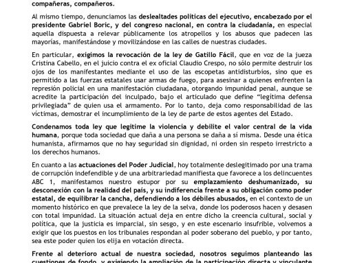 DECLARACIÓN PÚBLICA | No hay seguridad sin dignidad: justicia para Gustavo Gatica y fin al Gatillo Fácil